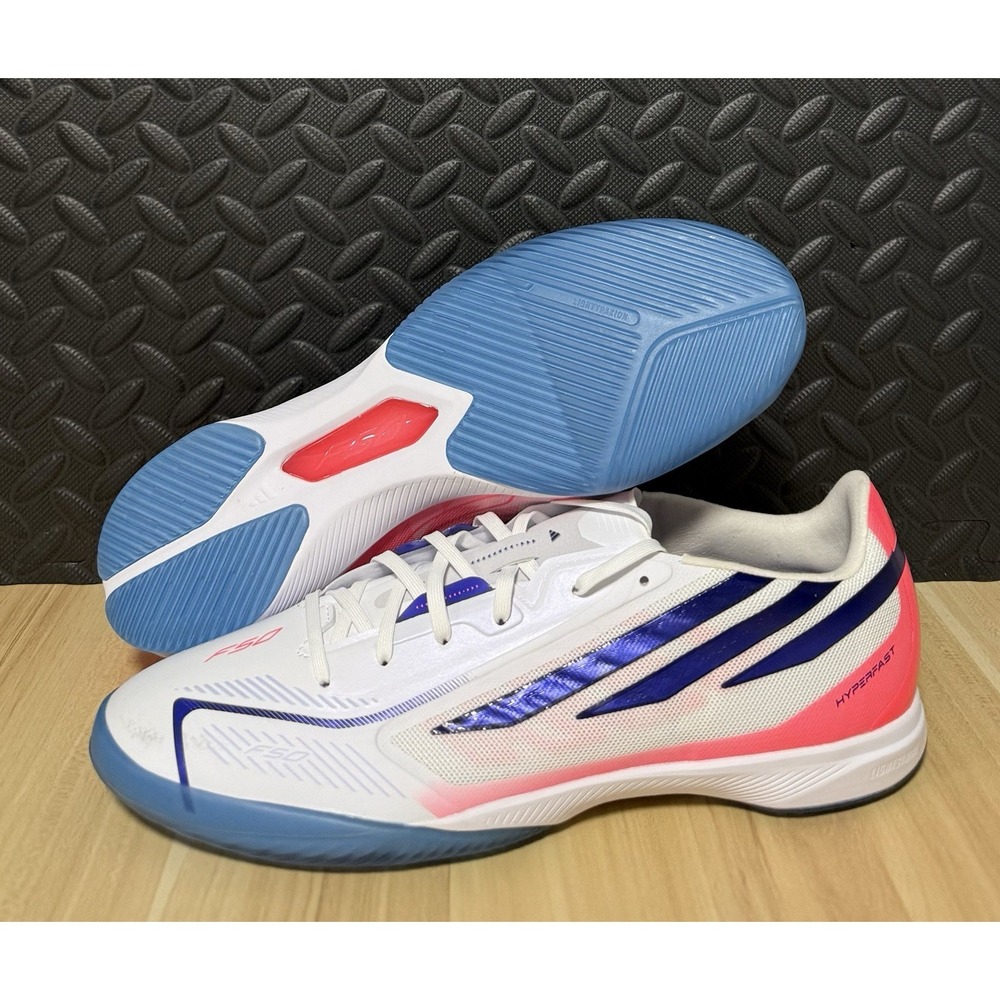 Adidas F50 Hyperfast Pro Indoor Soccer Shoes Cloud White KK1049 Mens Size 10.5